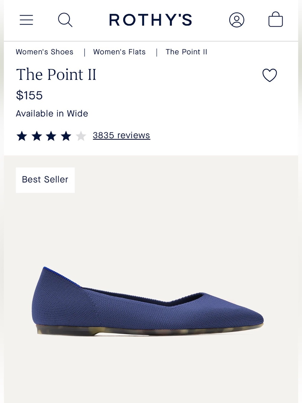 Rothy’s The Point II - Navy
